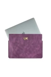 İsme Özel Macbook Kılıfı - %100 Rainbow Deri - ET02002 - Mor