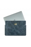 İsme Özel Macbook Kılıfı - %100 Rainbow Deri - ET02002 - Lacivert