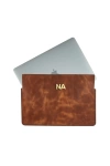 İsme Özel Macbook Kılıfı - %100 Rainbow Deri - ET02002 - Kahverengi