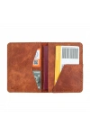 İsme Özel Pasaport Kılıfı - %100 Rainbow Deri - AK02003 - Tobacco