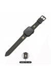 İsme Özel El Dikişli Apple Watch Saat Kordonu - %100 Çift Kat Deri - AG03001 - Antrasit