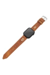 İsme Özel El Dikişli Apple Watch Saat Kordonu - %100 Çift Kat Deri - AG03001 - Camel