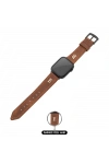 İsme Özel El Dikişli Apple Watch Saat Kordonu - %100 Çift Kat Deri - AG03001 - Kahverengi