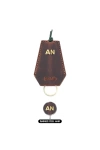 İsme Özel İpli Anahtarlık - % 100 Rainbow Deri - AG01002 - Kahverengi