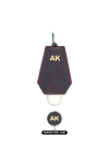 İsme Özel İpli Anahtarlık - % 100 Rainbow Deri - AG01002 - Bordo