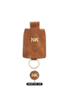 İsme Özel Çıtçıtlı Anahtarlık - % 100 Rainbow Deri - AG01001 - Camel