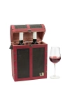 İsme Özel Çiftli Şaraplık - %100 Deri - HH06002 - Bordo-Haki