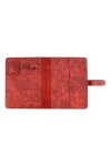 İsme Özel Çıtçıtlı Fonksiyonlu iPad Organizer - %100 Rainbow Deri - ET01002 - Kırmızı