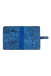 İsme Özel Çıtçıtlı Fonksiyonlu iPad Organizer - %100 Rainbow Deri - ET01002 - Saks Mavisi