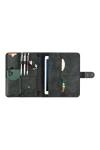 İsme Özel Çıtçıtlı Fonksiyonlu iPad Organizer - %100 Rainbow Deri - ET01002 - Antrasit