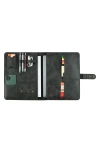 İsme Özel Çıtçıtlı Fonksiyonlu Macbook Organizer - %100 Rainbow Deri - ET02001 - Antrasit