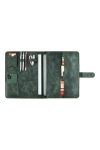 İsme Özel Çıtçıtlı Fonksiyonlu Macbook Organizer - %100 Rainbow Deri - ET02001 - Haki