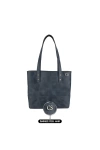 İsme Özel Tote Bag El Omuz Çantası - %100 Rainbow Deri - AC03003 - Lacivert