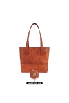 İsme Özel Tote Bag El Omuz Çantası - %100 Rainbow Deri - AC03003 - Tobacco