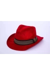 İsme Özel Süet Kovboy Fötr Şapka - AB01007 - Bordo