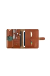 İsme Özel Çıtçıtlı Fonksiyonlu iPad Organizer - %100 Tiesto Deri - ET01003 - Tobacco