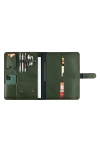 İsme Özel Çıtçıtlı Fonksiyonlu Macbook Organizer - %100 Tiesto Deri - ET02003 - Haki