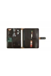 İsme Özel Çıtçıtlı Fonksiyonlu Macbook Organizer - %100 Tiesto Deri - ET02003 - Koyu Kahverengi