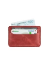 İsme Özel Yatay Kartlık - %100 Rainbow Deri - A011001 - Kırmızı