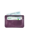 İsme Özel Yatay Kartlık - %100 Rainbow Deri - A011001 - Mor