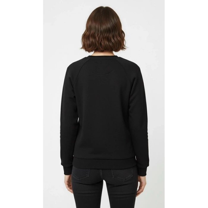 Unisex Şardonlu Kışlık Sweatshirt - Sıcacık Tutan Basic Bisiklet Yaka Kazak