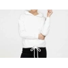 Kadın Kışlık 3 İplik Şardonlu Sıcak Tutan Kapüşonlu Sweatshirt (Hoodie) Ayarlanabilir Bağcıklı Bel Detaylı