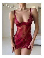 Scarlet Bordo Dantel Babydoll