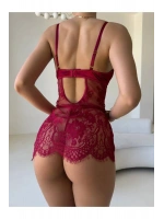 Scarlet Bordo Dantel Babydoll