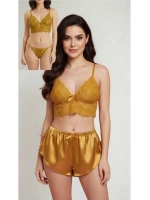 Saten Dantelli Şortlu Pijama Takımı