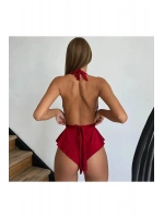 Dantel Detaylı Transparan Tül Bodysuit