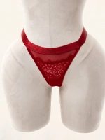 Lace Desire Çiçek Dantelli Kalın Bant Detaylı Külot - Pudra