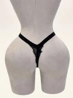 Lace Desire Çiçek Dantelli Kalın Bant Detaylı Külot - Pudra