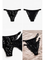 Glimmer Lace Payet Detaylı Ayarlanabilir Askılı Külot - Kırmızı