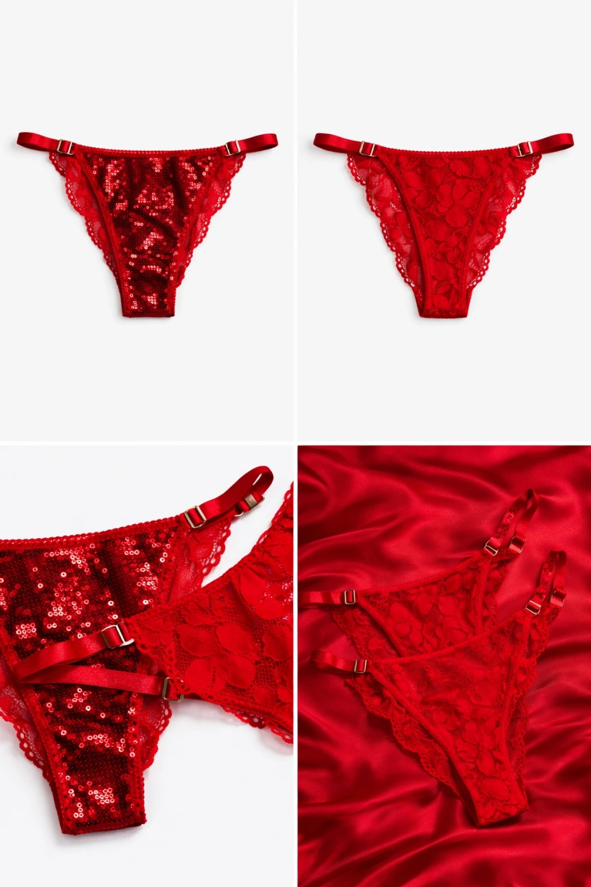 Glimmer Lace Payet Detaylı Ayarlanabilir Askılı Külot