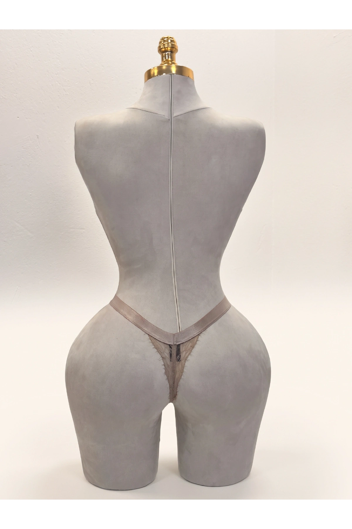 Lace Desire Çiçek Dantelli Kalın Bant Detaylı Külot - Vizon