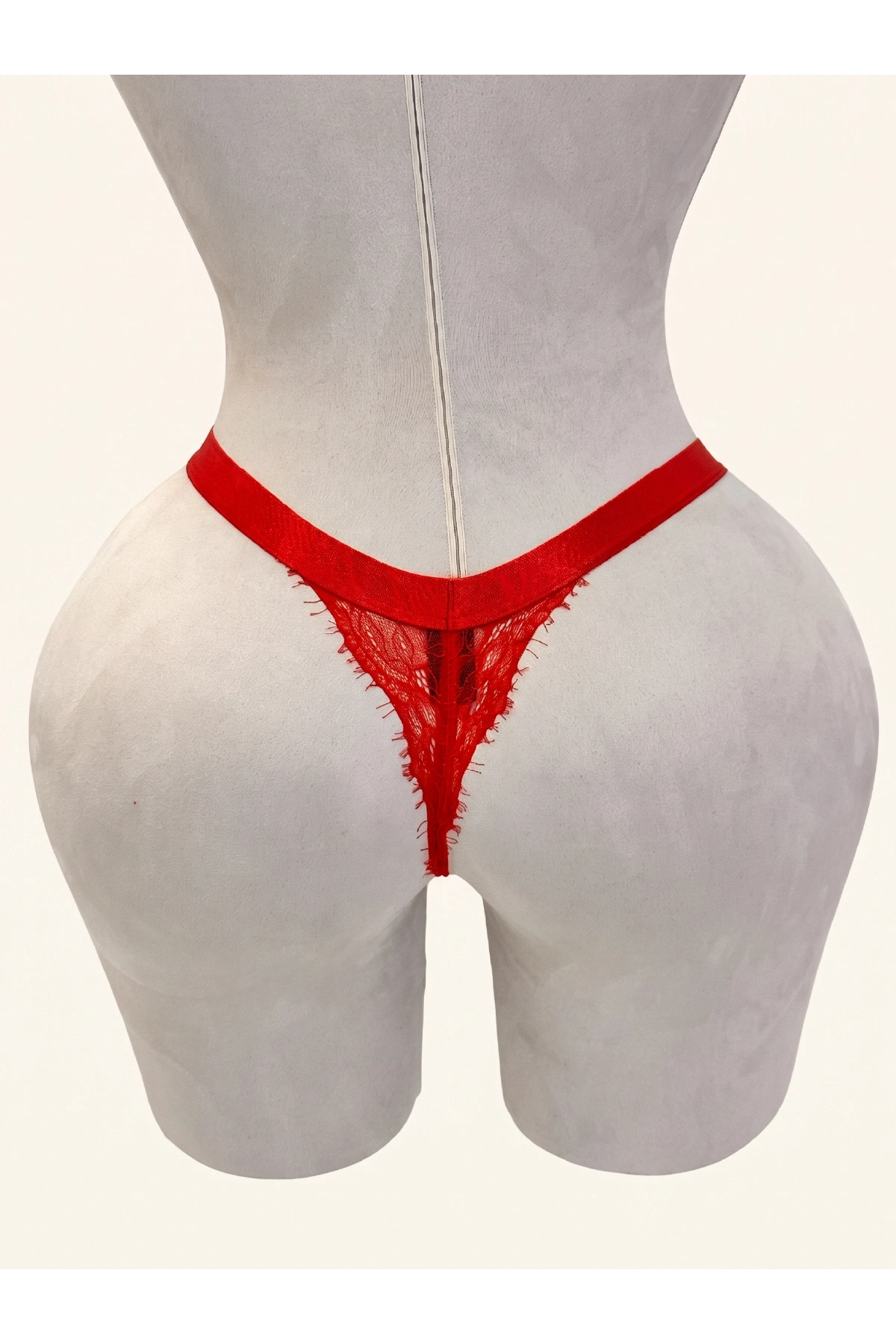 Lace Desire Çiçek Dantelli Kalın Bant Detaylı Külot - Vizon