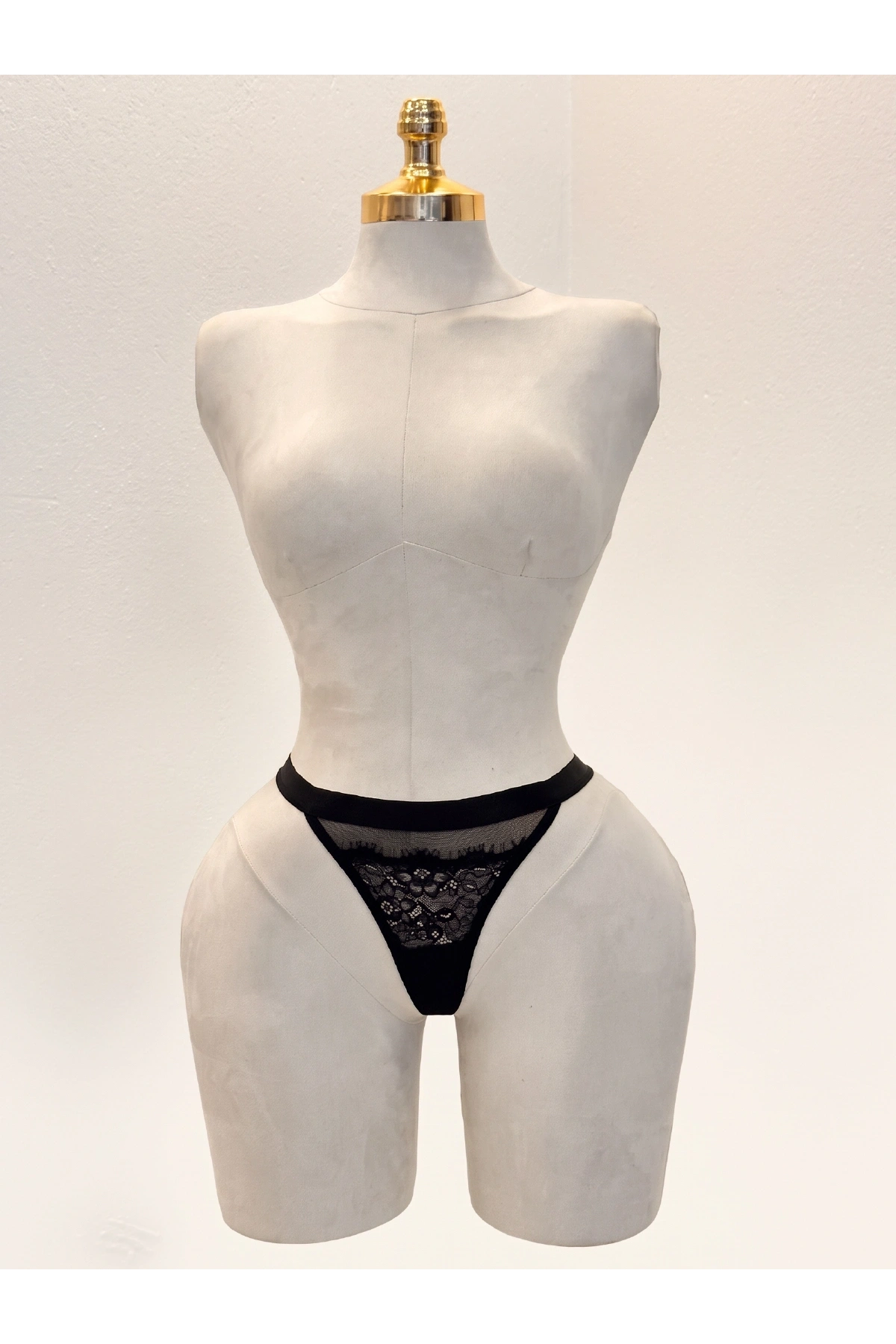 Lace Desire Çiçek Dantelli Kalın Bant Detaylı Külot - Pudra