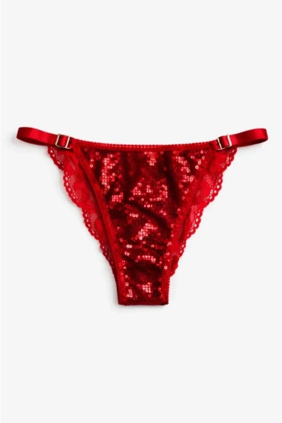 Glimmer Lace Payet Detaylı Ayarlanabilir Askılı Külot - Vizon