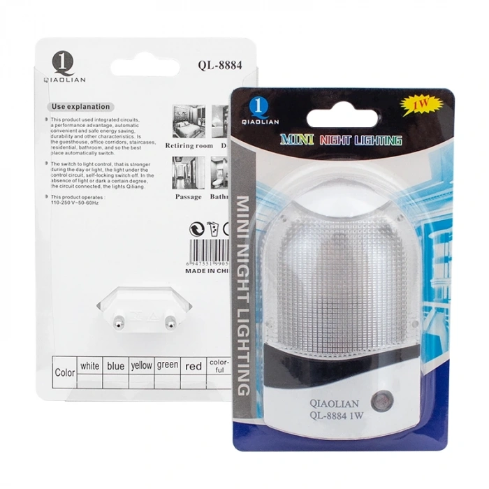 1 WATT LEDLİ FOTOSELLİ SENSÖRLÜ GECE LAMBASI (5047)