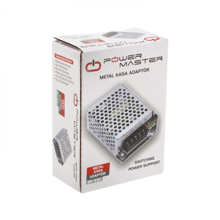 12 VOLT - 3.5 AMPER - 42 WATT METAL KASA ADAPTÖR (5047)