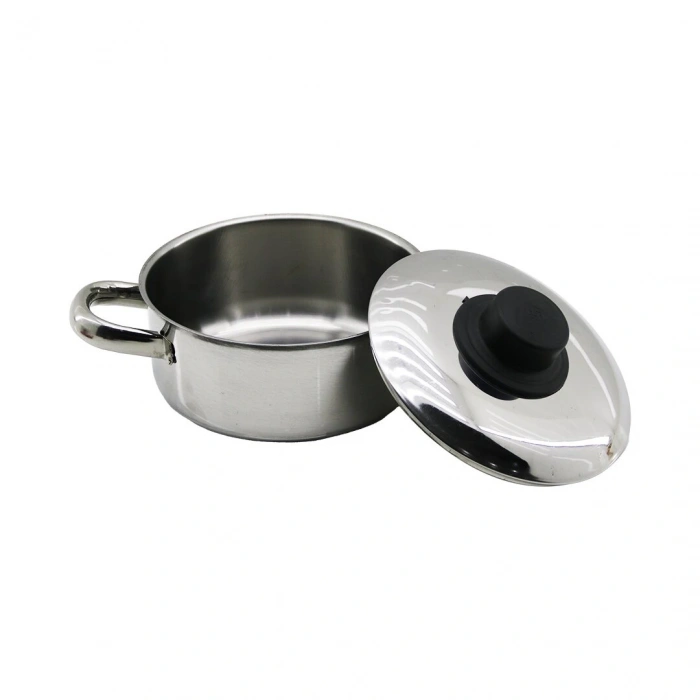 14CM   METAL KAPAK   MİNİ  ÇELİK TENCERE (5047)