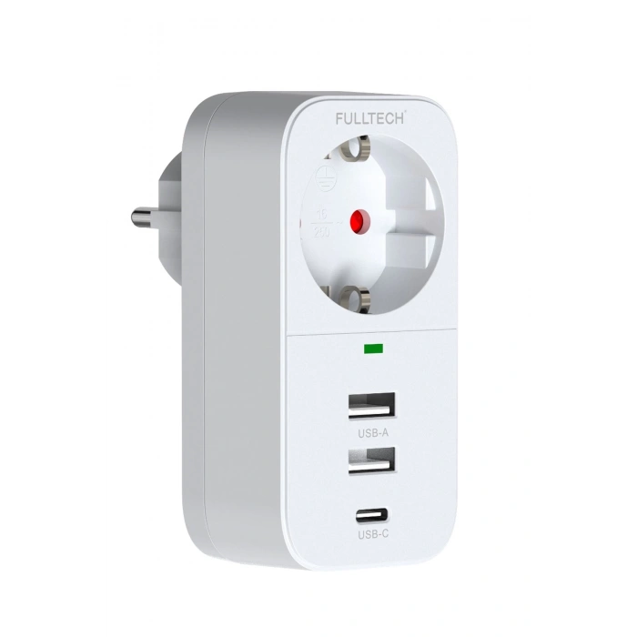 2.4a Çıkışlı 2xusb 1xtype-c Tekli Priz Ftr-17