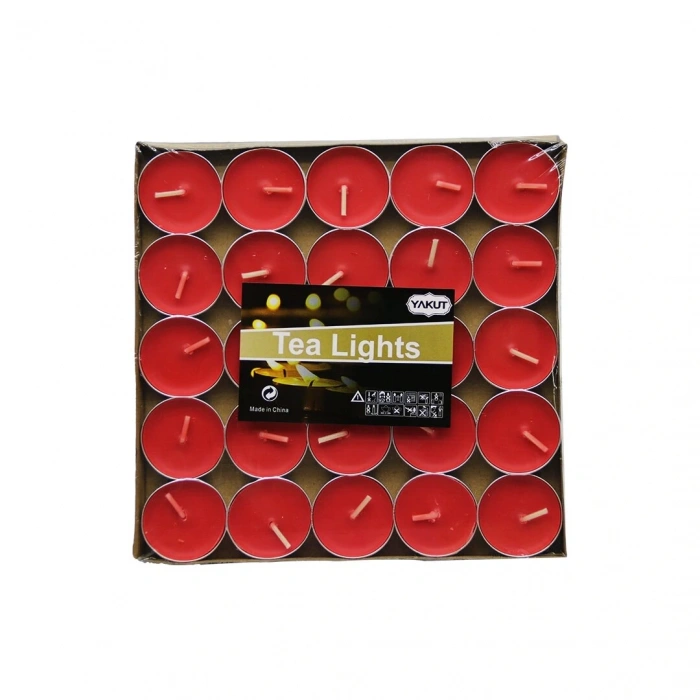 25 PARÇA  RENKLİ TEA LİGHT MUM (5047)