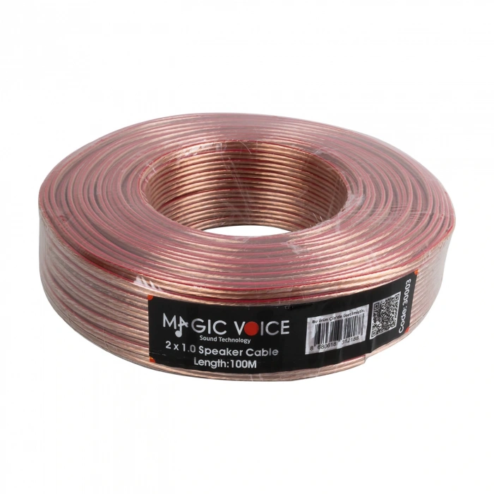 2X1.0 ŞEFFAF 100 METRE HOPARLÖR KABLOSU (5047)