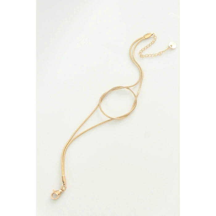 316L Çelik Gold Renk Düğüm Model Bileklik