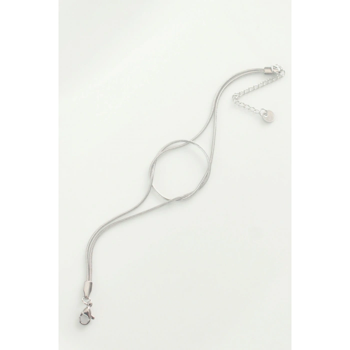 316L Çelik Gümüş Renk Düğüm Model Bileklik