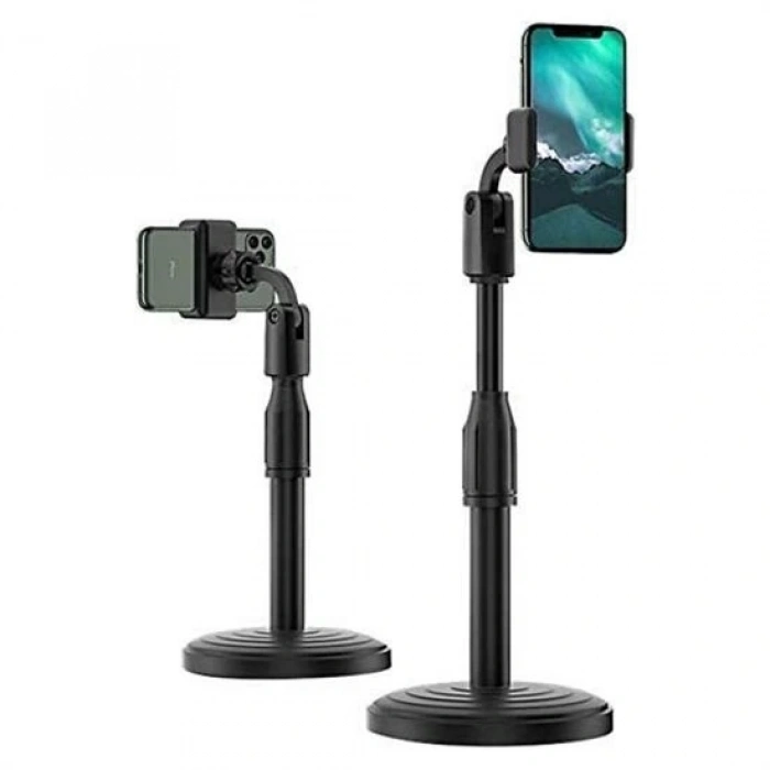 360 Derece Döndürülebilir Masaüstü Teleskopik Telefon Standı Çok Fonksiyonlu Telefon Tutucu (5047)