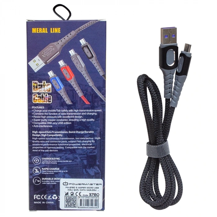5 AMPER MİCRO USB HIZLI ŞARJ DATA KABLOSU (5047)