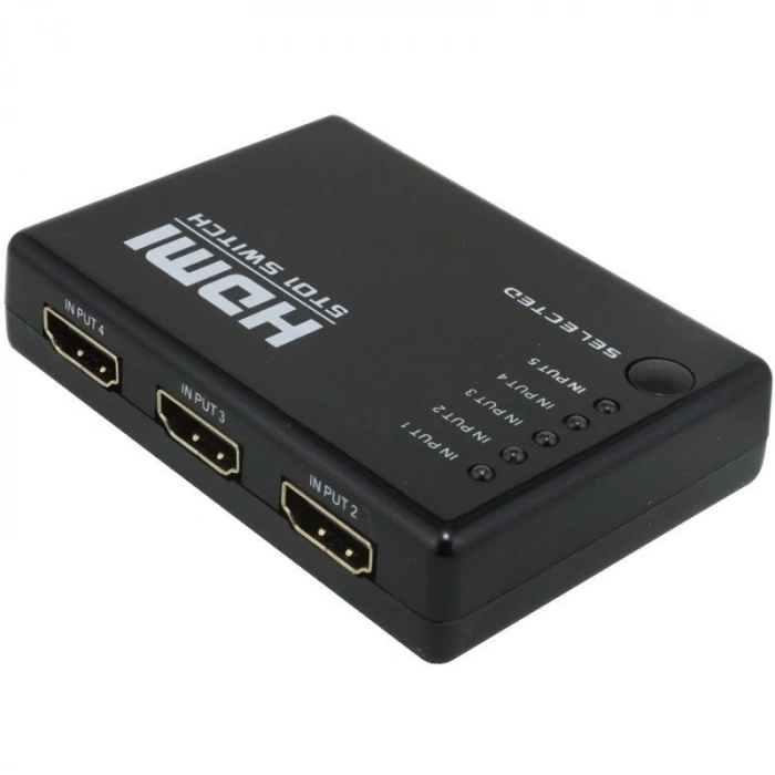 5 GİRİŞ 1 ÇIKIŞ HDMI SWITCHER TOPLAYICI KUMANDALI ADAPTÖRSÜZ (5047)