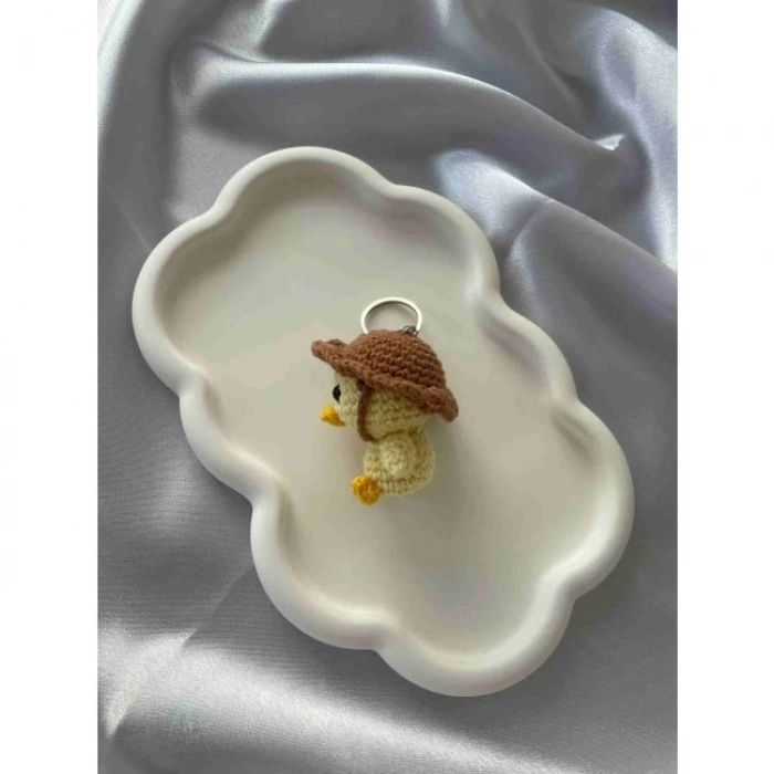 Amigurumi Anahtarlık  El Yapımı Ördek 7 cm